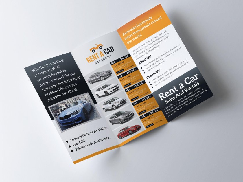 Рекламные буклеты автомобилей