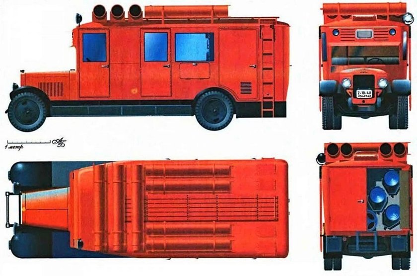 ЗИС 5 ПМЗ 11 пожарная машина