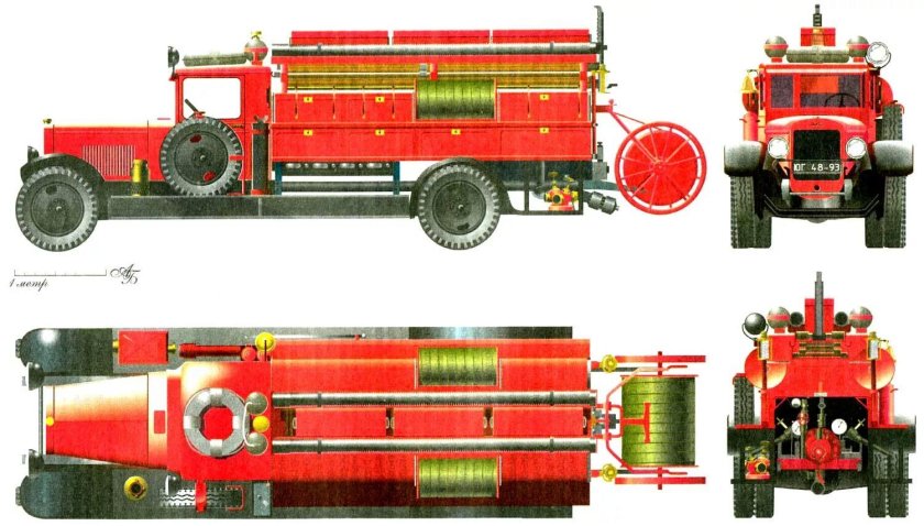 Пожарный автонасос ПМЗ 1 1934