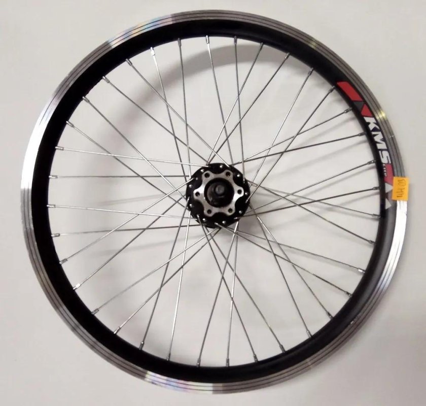 Колесо 20" переднее kms двойной обод (гайка) (диск. Тормоз)