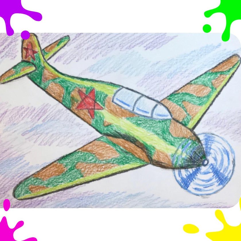 Рисунки самолётов для срисовки