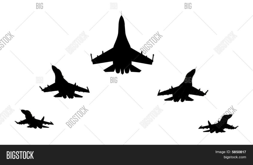 Силуэт самолета Су-35