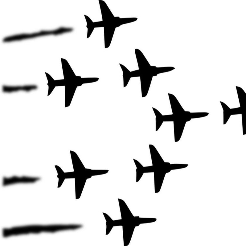 Силуэт военного самолета