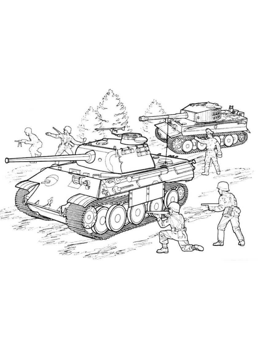 Танк т-34 раскраска для детей