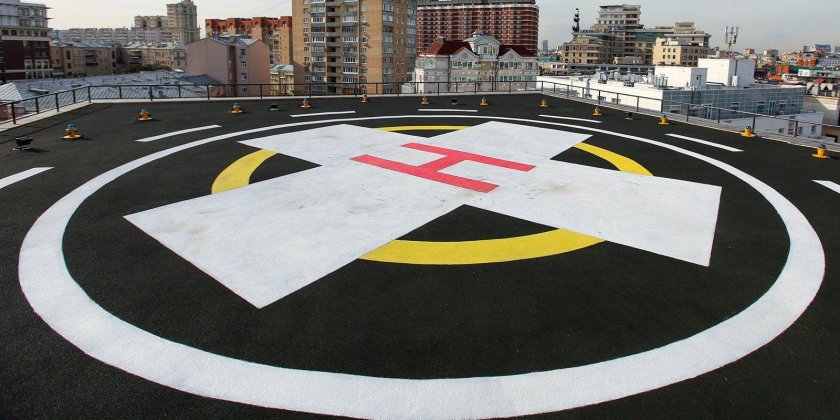 Вертолетная площадка больница Вересаева