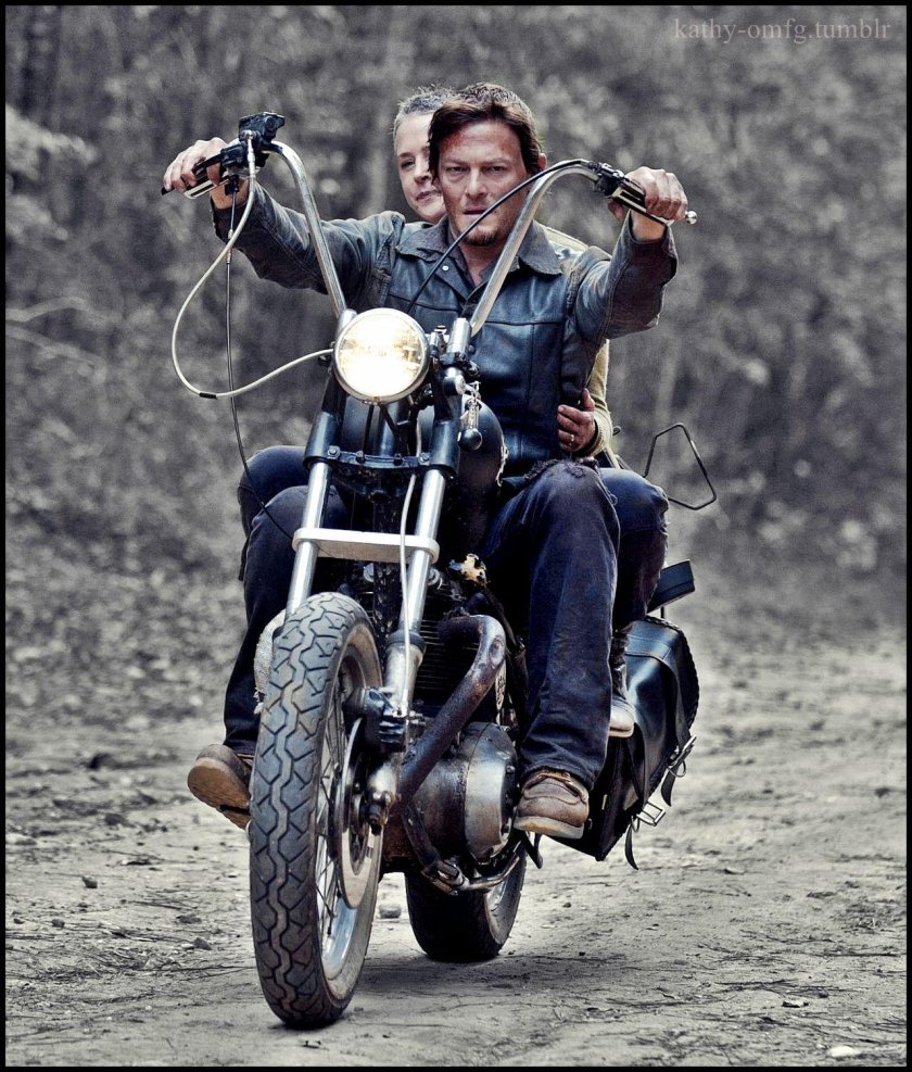 Норман Ридус на мотоцикле