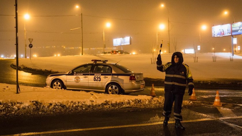 ГИБДД ночь зима