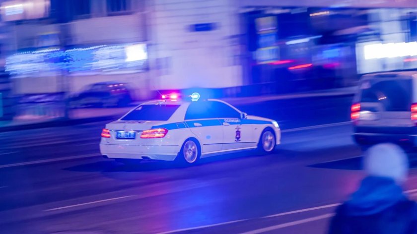 Машина ДПС С мигалками