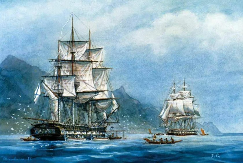 Шлюп Надежда Крузенштерна